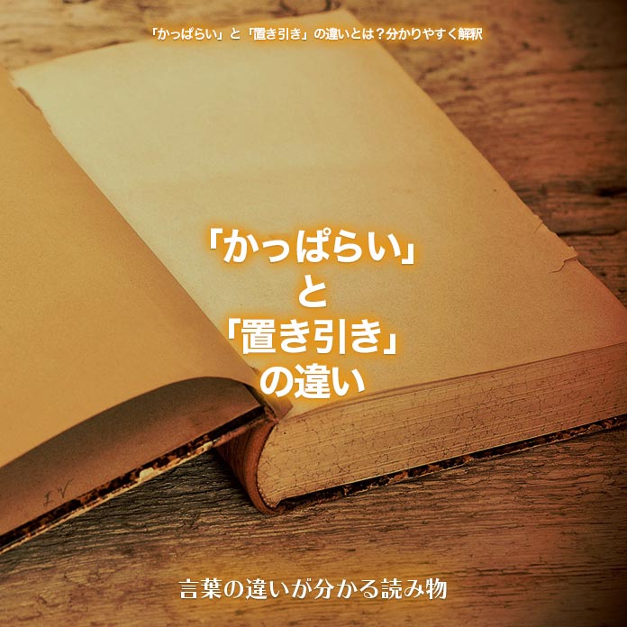 「かっぱらい」と「置き引き」の違い