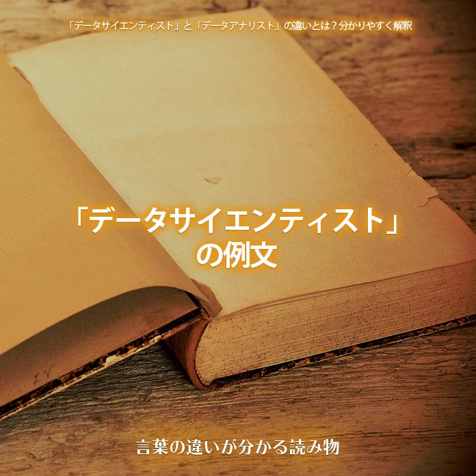 「データサイエンティスト」の例文 