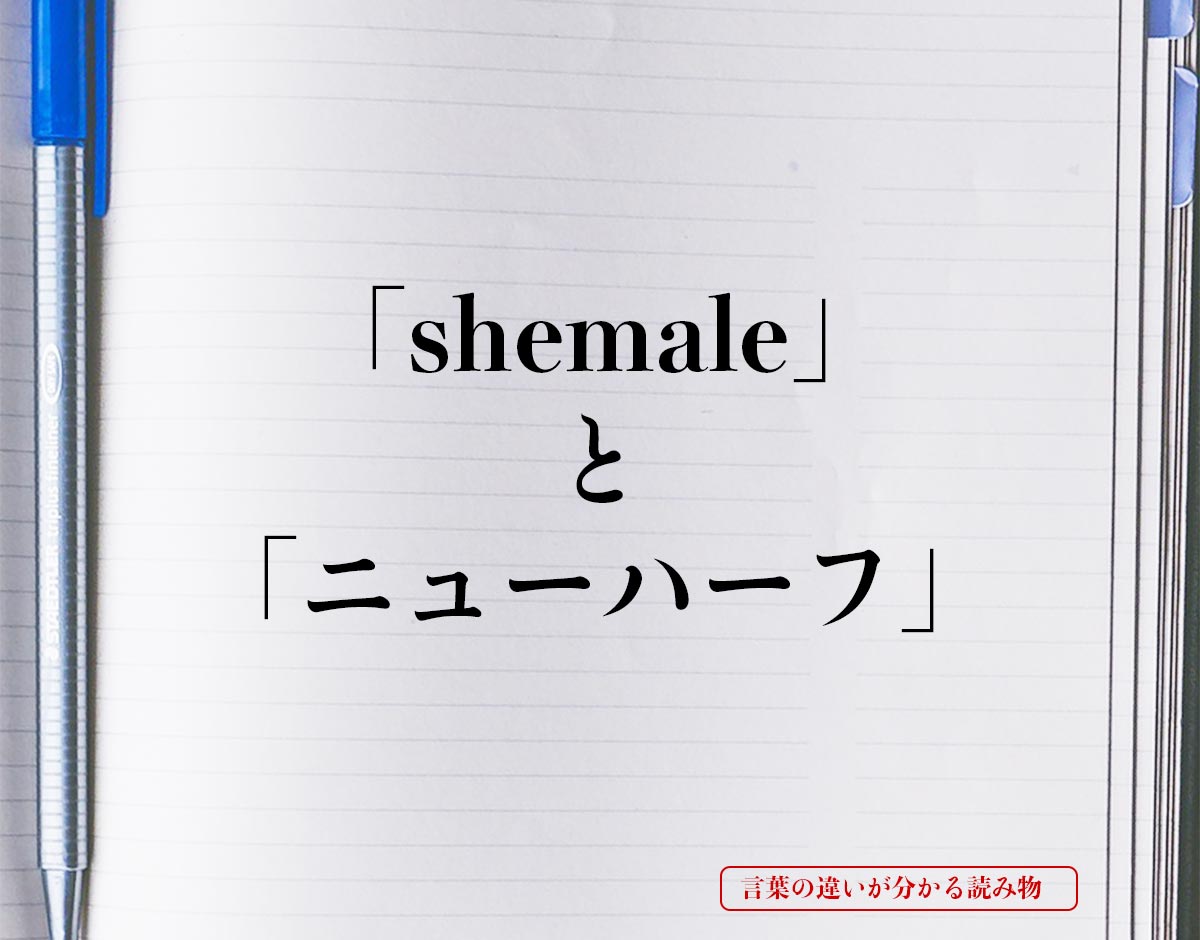 「shemale」と「ニューハーフ」の違い