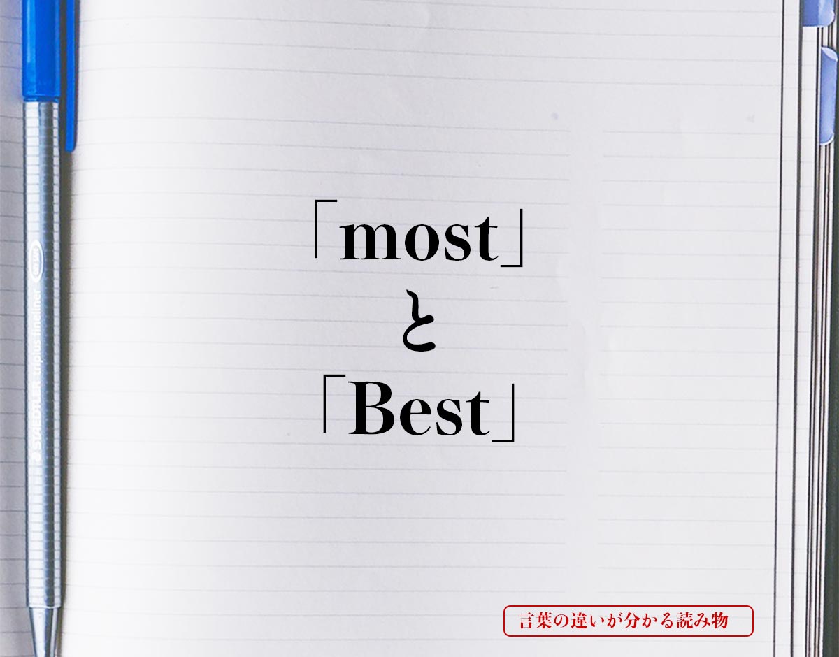 「most」と「Best」の違い