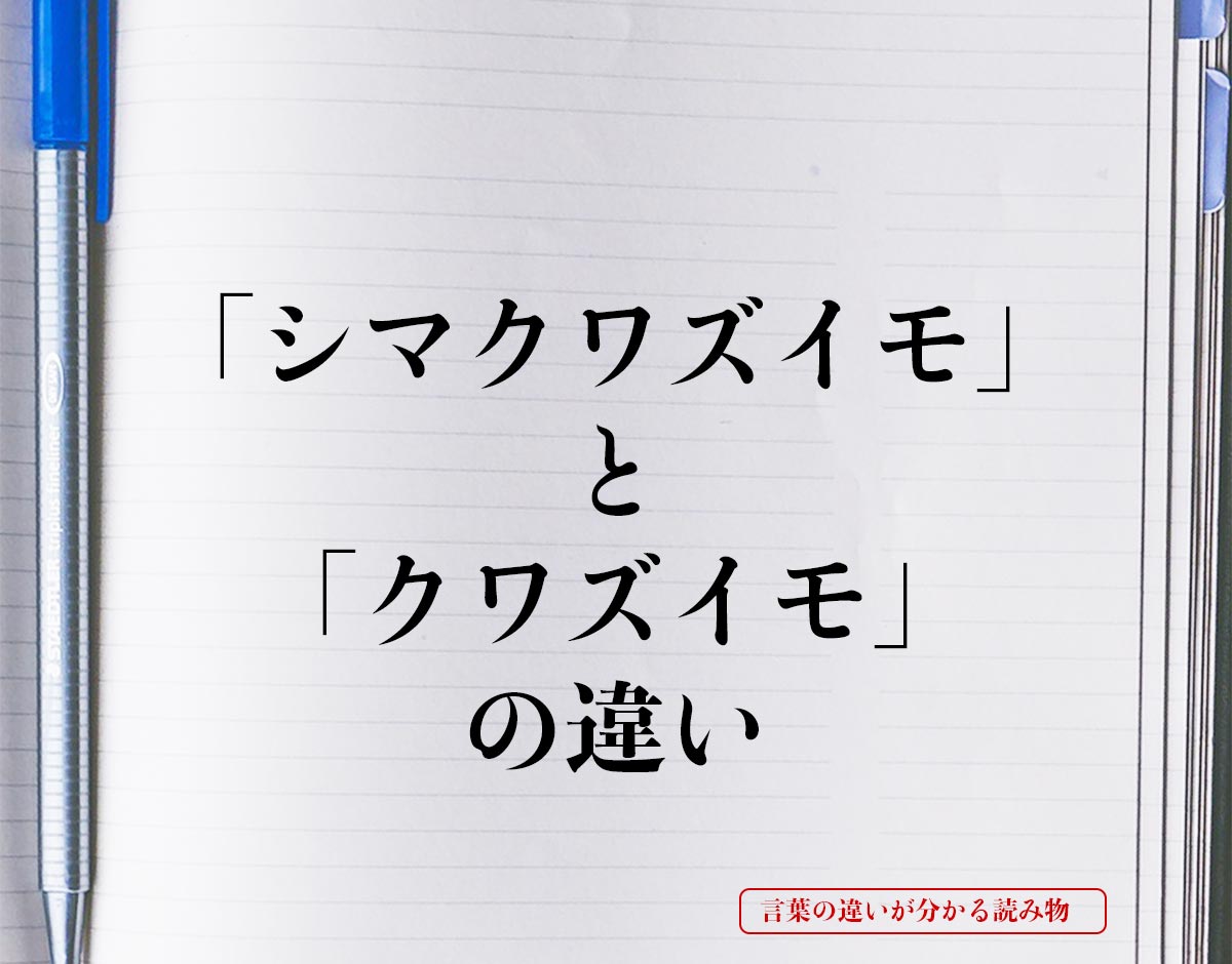 「シマクワズイモ」と「クワズイモ」の違いとは？