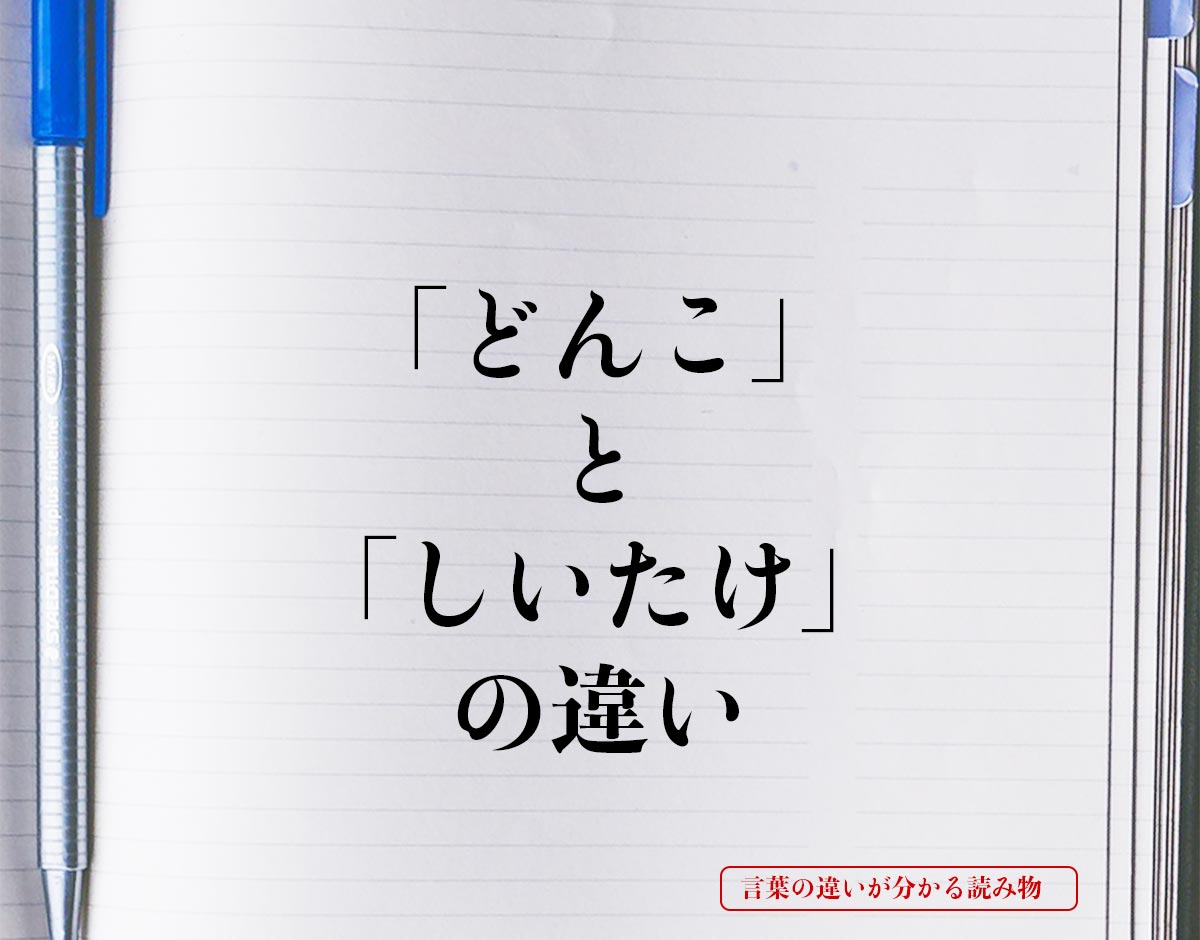 「どんこ」と「しいたけ」の違いとは？