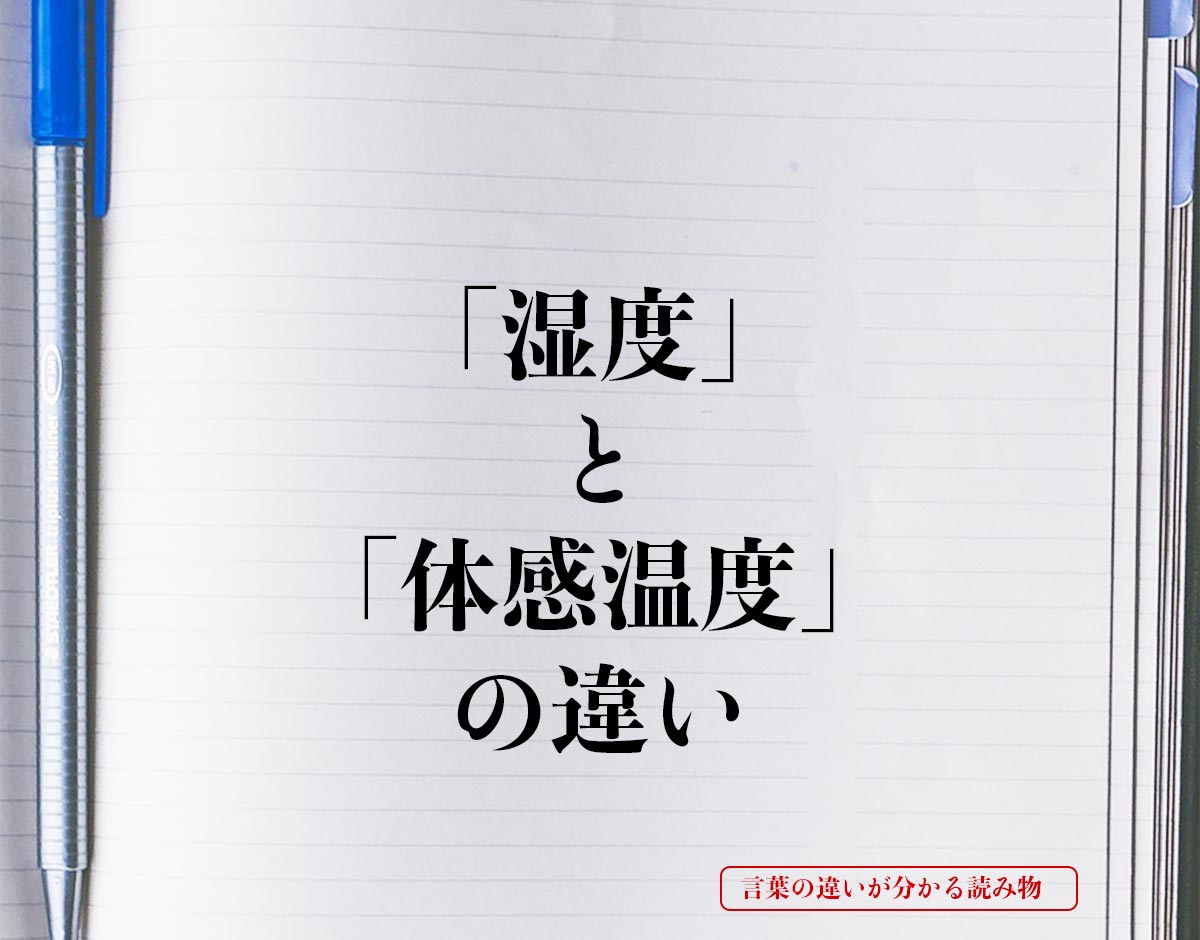 「湿度」と「体感温度」の違いとは？